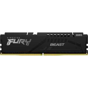 Kingston DDR5 16GB 5200MT/s [FURY BEAST], Non-ECC UDIMM, CL40 1.25V, 288-Pin 1Rx8, Black, w/Heatsink, XMP KF552C40BB-16 *