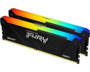 KINGSTON DIMM DDR4 64GB (2x32GB kit) 3600MT/s KF436C18BB2AK2/64 Fury Beast Black RGB - Img 3