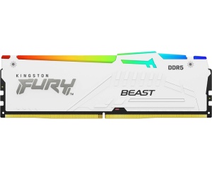 KINGSTON DIMM DDR5 16GB 6800MT/s KF568C34BWA-16 FURY Beast White RGB XMP - Img 1