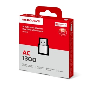 LAN MK Mercusys MA30N USB WiFi AC1300 Nano - Img 2