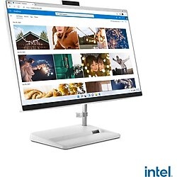 Lenovo Lenovo AIO A105 24 All-In-One (Cloud Grey) QuadCore Ryzen 5 40 4.3GHz/6MB, 16GB LPDDR5, 512GB-SSD-NVMe, 23.8" FHD 1920x1080 IPS 100Hz, 99% sRGB Borderless, AMD Radeon 610M, 5.0MP, GigaLan, WiFi6, BT5.2, HDMI, USB UK Keyboard+Mouse, DOS F0JS000FRI
