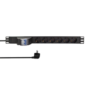 Logilink PDU 6 x šuko CEE 7/3, 2.0m, sa duplim osiguračem