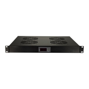 Logilink ventilator panel sa 4 ventilatora i termostatom, 1U, 465 x 350, crni - Img 2