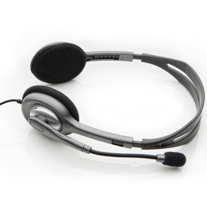 LOGITECH H110 Corded Stereo Headset - GRAY/SILVER - Dual Plug 981-000271 * - Img 2