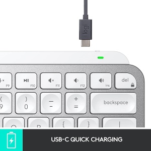 Logitech MX Keys Mini Wireless Illuminated Keyboard - Pale grey - US * - Img 3