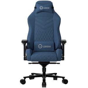 LORGAR Ace 422, Gaming chair, Anti-stain durable fabric, 1.8 mm metal frame, multiblock mechanism, 4D armrests, 5 Star aluminium base, Class-4 gas lift, 75mm PU casters, Blue LRG-CHR422BL