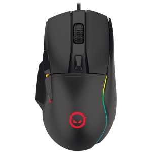 LORGAR Jetter 357, gaming mouse, Optical Gaming Mouse with 6 programmable buttons, Pixart ATG4090 sensor, DPI can be up to 8000, 30 million times key life, 1.8m PVC USB cable, Matt UV coating and RGB lights with 4 LED flowing mode, size:124.90*71.65*41.36 - Img 1