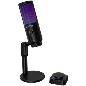 LORGAR SMP40, RGB Microphone with external mute button and metal stand, Black LRG-SMP40-BK - Img 2
