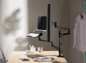 MA-DA-04 Gembird Podesivi stoni drzac za monitor tilt, 17-32 max.8kg + nosac za laptop - Img 5