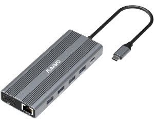 MAIWO USB Tip-C 12 u 1 Docking USB3.0+SD/TF+RJ45+HDMI*2+VGA+Audio+US B-C PD+USB-C data, KH12RHV - Img 3