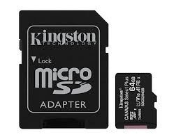 MEM SD MICRO 64GB Kingston Canvas Select Plus + Adapter SDCS3/64GB *