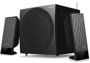 Microlab M300BT Drveni 2.1 38W RMS(14W,2x12W) SD, USB, FM, BLUETOOTH, black, 3.5mm - Img 3