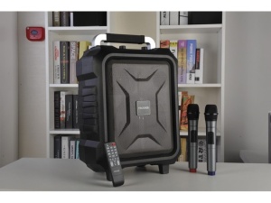 Microlab TL20 karaoke zvucnik 200W, Bluetooth, LED, 12V/4500mAh, Aux, USB, microSD, FM RADIO,Mic*2 - Img 6