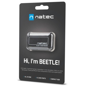 Natec BEETLE All-in-One Card reader, USB2.0, xD/T-Flash/SDXC/SDHC/SD/Ms/MMC/microSD/M2/CF NCZ-0206