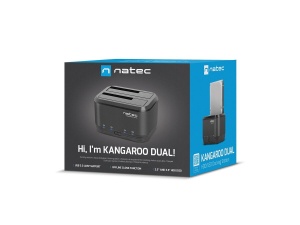 Natec KANGAROO DUAL HDD/SSD Docking Station, 2x 2.5/3.5" SATA III, USB3.0 (up to 5Gb/s) NSD-0955
