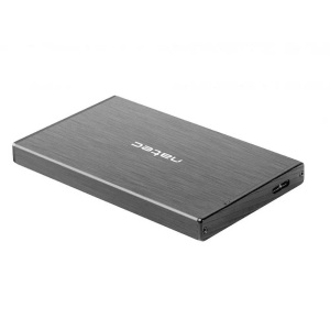 Natec RHINO GO, HDD/SSD External Enclosure 2.5", SATA III, USB3.0, Aluminium, Black NKZ-0941