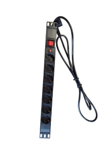 Razvodni PDU za rack sa 7 utičnih mesta1U aluminijum, 2m kabl - Img 2