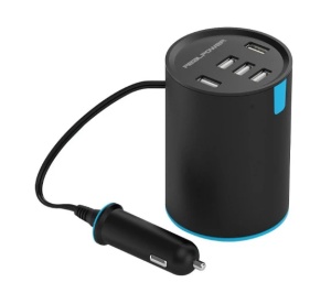 RealPower Car Charger Tube 2400mA 5x USB