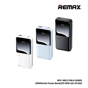 REMAX RPP-680 20W+QC 22.5W Power Bank with 2 Fast Ch. Cables 20000mAh * - Img 2
