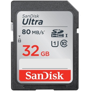 SANDISK Ultra 32GB SDHC Memory Card 120MB/s SDSDUN4-032G-GN6IN