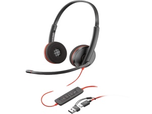Slušalice HP Poly BW 3220 Stereo USB-C HS +USB-C/A/crna
