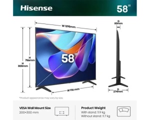SMART LED TV 58 Hisense 58E6ST 3840x260/UHD/4K/DVB-C/T2/S2/VidaaOS * - Img 2