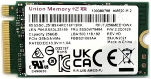 SSD Union Memory M.2 512GB NVme 2242 RPJYJ512MML1QWQ Bulk - Img 2