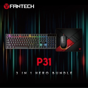 Tastatura + miš + podloga USB Fantech P31 Hero 3u1 crna - Img 1