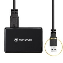 Transcend Card reader, USB 3.1 Gen. 1, SDHC UHS-II, SDXC UHS-II, micro SDHC UHS-I, micro SDXC UHS-I, and UDMA7 CompactFlash, Read up to 260MB/s & Write up to 190MB/s TS-RDF9K2