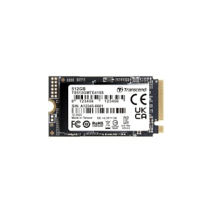 Transcend M.2 NVMe 512GB, 2242, PCIe Gen 4x4, 3D TLC, DRAM-less, Read up to 5000 MB/s, Write up to 3500 MB/s, Single-sided TS512GMTE410S
