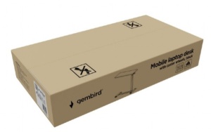 TVS-DESK-02-BK Gembird Mobilni sto za laptop sa točkicima, 685-1045mm, black - Img 2