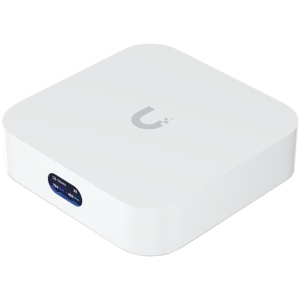 Ubiquiti UX-EU UniFi Cloud Gateway and WiFi 6 access point that runs UniFi Network. Powers an entire network or simply meshes as an access point Built-in WiFi6 (2x2 MIMO), 140 m² (1,500 ft²) single-unit coverage, 60+ connected WiFi devices, GbE RJ4 UX-EU