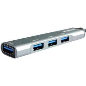 UHB-U3P4-05 HUB Type-C+A to 4*USB3.0 Aluminum - Img 2