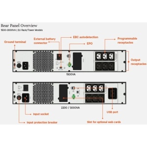 UPS Vetiv 3000VA/2700W- EDGE-3000IRT2UXL RACK/TOWER - Img 2