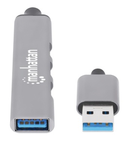 USB HUB 4port Manhattan 168427 3.0/3xUSB 2.0 480Mbps/1xUSB 3.0 5Gbps/sivi - Img 2