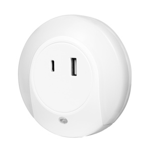 USB utičnica LED noćno svetlo sa senzorom noć / dan Logilink