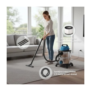 Usisivač za suvo i mokro usisavanje 20l 1400W USM3214-20 - Img 2