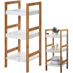 Vilde 569096 -Kupatilska polica na 3 nivoa , Bambus 30x30x72 cm