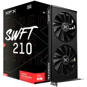 XFX SPEEDSTER SWFT210 RADEON RX 7600XT SWFT Gaming Graphics Card with 16GB GDDR6 HDMI 3xDP, AMD RDNA RX-76TSWFTFP