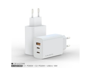 Zidni punjac FULMOVA GAN PD/65W/bela sa USB-C kablom - Img 3