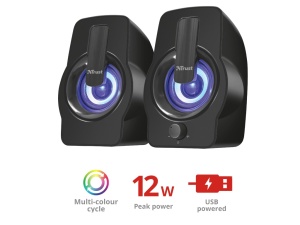 Zvucnik TRUST Gemi 2.0/12W(6W RMS)/ RGB/crna - Img 2
