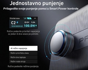 ANKER Prime 250W GaN stoni brzi punjač, 6-portova (4x USB-C, 2x USB-A) srebrni - Img 3