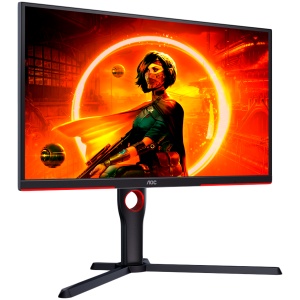 AOC Gaming Monitor 25G3ZM/BK 24.5” 240Hz VA, 1920x1080, 0.5ms, 3000:1, 178/178, Adaptive Sync, HDMI, DP, 3-sided frameless, Full Ergo, G-Menu, Black-Red, 3y 25G3ZM/BK * - Img 3