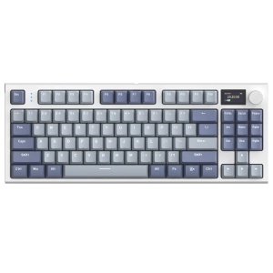 Bežična gaming tastatura Attack Shark K86 Mehanička/TriMode/TFT Screen/Media Control/Lavender Blue