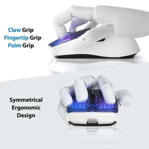 Bežični gaming miš Attack Shark X5 TriMode/Superlight/LongBattery/RGB Click/Ergonomic/White-Black - Img 2