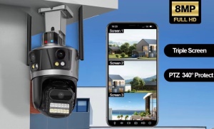 CAM-IP8MP-EP12 GMB kamera 8 mpix microSD iCSee xmeye pro app Two-way voice PTZ ip66, 3.6mm+3.6mm - Img 2