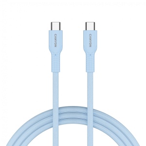 CANYON cable OnWire 60CL C-C 60W COLOR Braided 1m Light Blue CND-CCAP60AB10LBL - Img 4