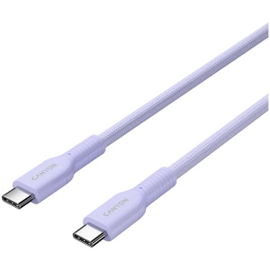 CANYON cable OnWire 60CL C-C 60W COLOR Braided 1m Purple CND-CCAP60AB10PU - Img 2