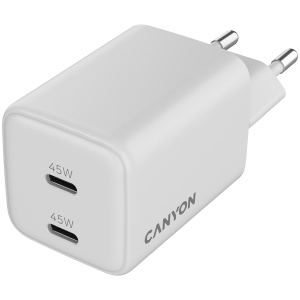 CANYON charger CU45CC GaN 45W 2xPD EU White CNS-CUW45CC - Img 4