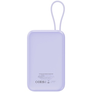 CANYON power bank OnPower 101 built-in cable 10000 mAh PD22.5W Purple CNS-CPB101PU - Img 4